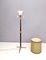 Italienische Mid-Century Stehlampe aus Holz, Messing & lackiertem Metall, 1950er 8