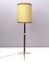 Mid-Century Italian Wood, Brass & Varnished Metal Floor Lamp, 1950s 1