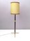 Mid-Century Italian Wood, Brass & Varnished Metal Floor Lamp, 1950s, Image 1