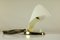 Brass and Frosted Glass Table Lamp, 1950s 1