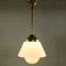Art Deco German Brass & Frosted Glass Pendant Lamp from Dr. Twerdy, 1920s 5