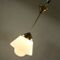 Art Deco German Brass & Frosted Glass Pendant Lamp from Dr. Twerdy, 1920s 2
