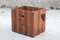Vintage Industrial French Wooden Bottle Crate, 1980s 1