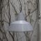 Vintage Industrial Gray Enamel Pendant Lamp, Image 4