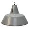 Vintage Industrial Gray Enamel Pendant Lamp 3