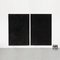 Grandes Peintures Noires par Enrico Dellatorre, Set de 2 1