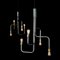Lámpara de araña Strapatz con óxido negro de Sabina Grubbeson para Konsthantverk Tyringe, Imagen 3