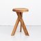 S31B Solid Elm Stool by Pierre Chapo, Image 10