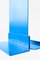 Mesa auxiliar escultural modelo FIve de metal azul de Adolfo Abejon, Imagen 3