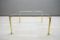 Hollywood Regency Golden Brass and Glass Coffee Table, 1970s 2