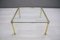 Hollywood Regency Golden Brass and Glass Coffee Table, 1970s, Image 1