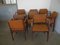Italian Beech and Textile Lounge Chairs, 1970s, Set of 8 8
