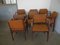 Italian Beech and Textile Lounge Chairs, 1970s, Set of 8, Image 8