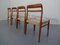 Chaises de Salle à Manger Scandinaves en Teck, Danemark, 1960s, Set de 4 4