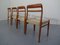 Scandinavian Modern Danish Teak Dining Chairs, 1960s, Set of 4 4