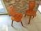 Mid-Century French Wood Dining Chairs, 1950s, Set of 2 3