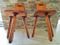 Mid-Century French Wood Dining Chairs, 1950s, Set of 2 6