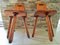 Mid-Century French Wood Dining Chairs, 1950s, Set of 2, Image 6