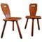 Mid-Century French Wood Dining Chairs, 1950s, Set of 2 1