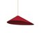 Red Fabric & Brass Shell Pendant Lamp by Daniel Nikolovski & Danu Chirinciuc for KABINET, Image 1