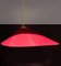 Red Fabric & Brass Shell Pendant Lamp by Daniel Nikolovski & Danu Chirinciuc for KABINET 7