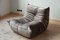 Elephant Grey Velvet Togo Lounge Chair by Michel Ducaroy for Ligne Roset 12