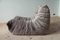 Elephant Grey Velvet Togo Lounge Chair by Michel Ducaroy for Ligne Roset 4