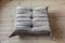 Elephant Grey Velvet Togo Pouf by Michel Ducaroy for Ligne Roset 1