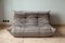 Elephant Grey Velvet Togo 2-Seat Sofa by Michel Ducaroy for Ligne Roset, Image 1