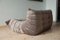 Elephant Grey Velvet Togo 2-Seat Sofa by Michel Ducaroy for Ligne Roset 4