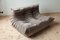 Elephant Grey Velvet Togo 2-Seat Sofa by Michel Ducaroy for Ligne Roset 10