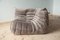 Elephant Grey Velvet Togo Corner Chair by Michel Ducaroy for Ligne Roset, Image 3