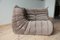 Elephant Grey Velvet Togo Corner Chair by Michel Ducaroy for Ligne Roset 9