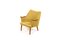 Mid-Century Danish Fabric and Teak Lounge Chair, 1950s, Image 1