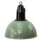 Vintage Industrial Green Enamel & Bakelite Pendant Light, Image 1