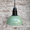 Vintage Industrial Green Enamel & Bakelite Pendant Light, Image 4