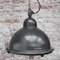 Vintage Industrial Grey Aluminium & Cast Iron Clear Glass Pendant Lamp, Image 4