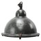 Vintage Industrial Grey Aluminium & Cast Iron Clear Glass Pendant Lamp 1