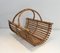 Vintage French Rattan Magazine Rack or Log Holder, 1970s, Image 5