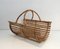 Vintage French Rattan Magazine Rack or Log Holder, 1970s, Image 11