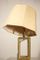 Brass and Tempered Glass Table Lamp, 1970s 9