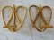 Wicker & Bamboo Wall Hooks, 1960s, Set of 2, Image 4