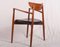 Poltrona nr. 59 in pelle e teak di Harry Østergaard per Randers Møbelfabrik, Scandinavia, anni '60, Immagine 12