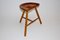 Vintage Viennese Maple Tripod Stool, 1930s 4