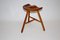 Vintage Viennese Maple Tripod Stool, 1930s 7