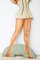 Mid-Century Plywood and Paper Ambre Solaire Pinup Girl Sign, 1950s 9