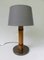 Scandinavian Modern Brass, Bamboo, and Linen Table Lamp from Bergboms, 1960s 1