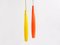 Italian Murano Glass Pendant Lamps by Alessandro Pianon for Vistosi, 1960s, Set of 2 1