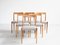 German Cherry and Wood Dining Chairs from Lübke, 1960s, Set of 6 1