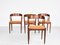 Danish Dining Chairs by Johannes Andersen for Uldum Møbelfabrik, 1960s, Set of 4 2